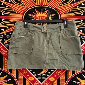 vintage Plugg 2005 green micro mini skirt